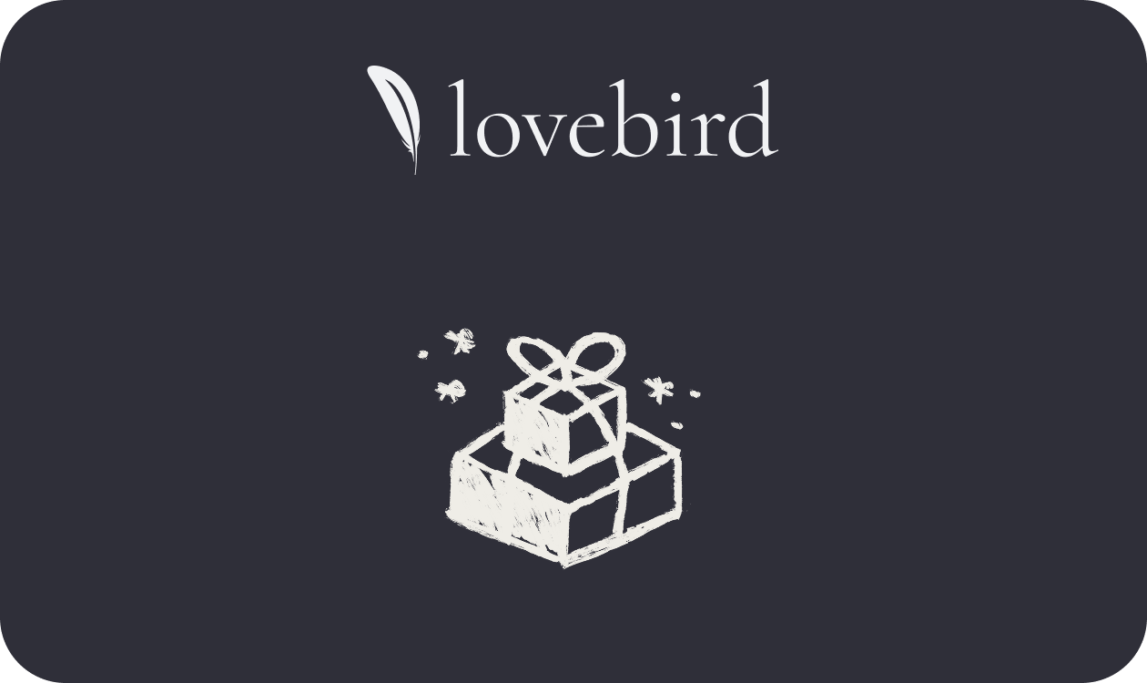 Lovebird gift card